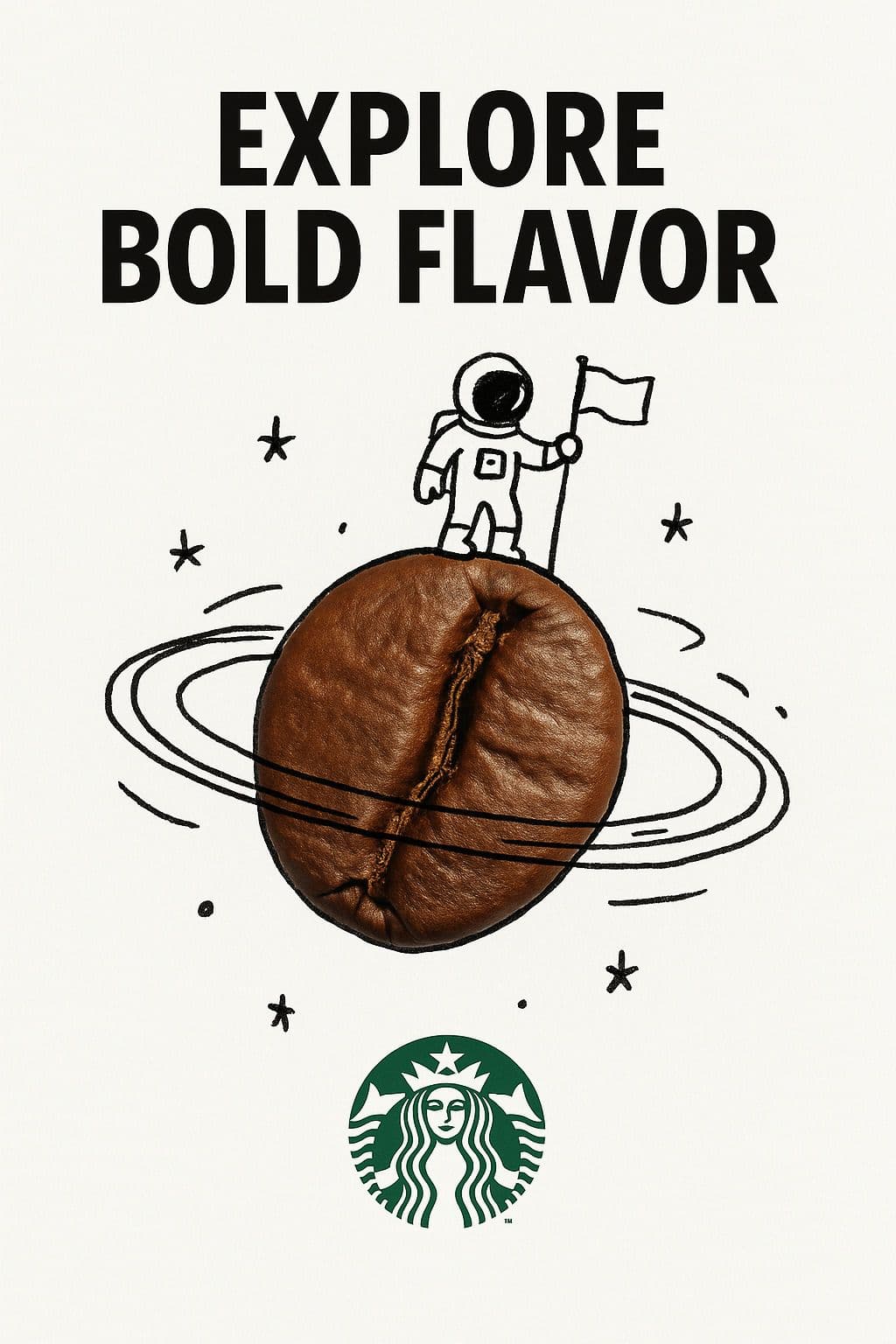 Creative Advertisement with Real Objects and Hand-drawn Doodles — Generated result
