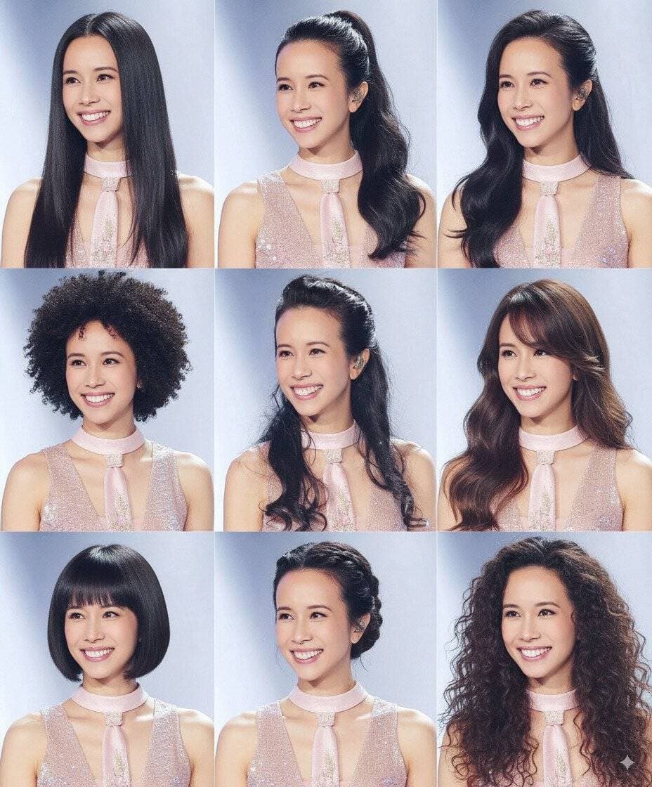 Multiple Hairstyle Variations — Generated result