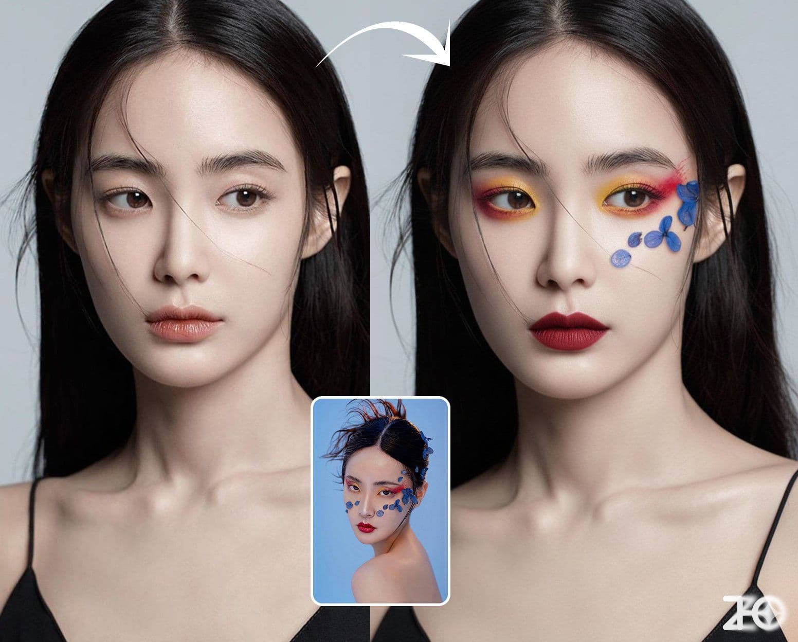 Virtual Makeup Try-on — Generated result