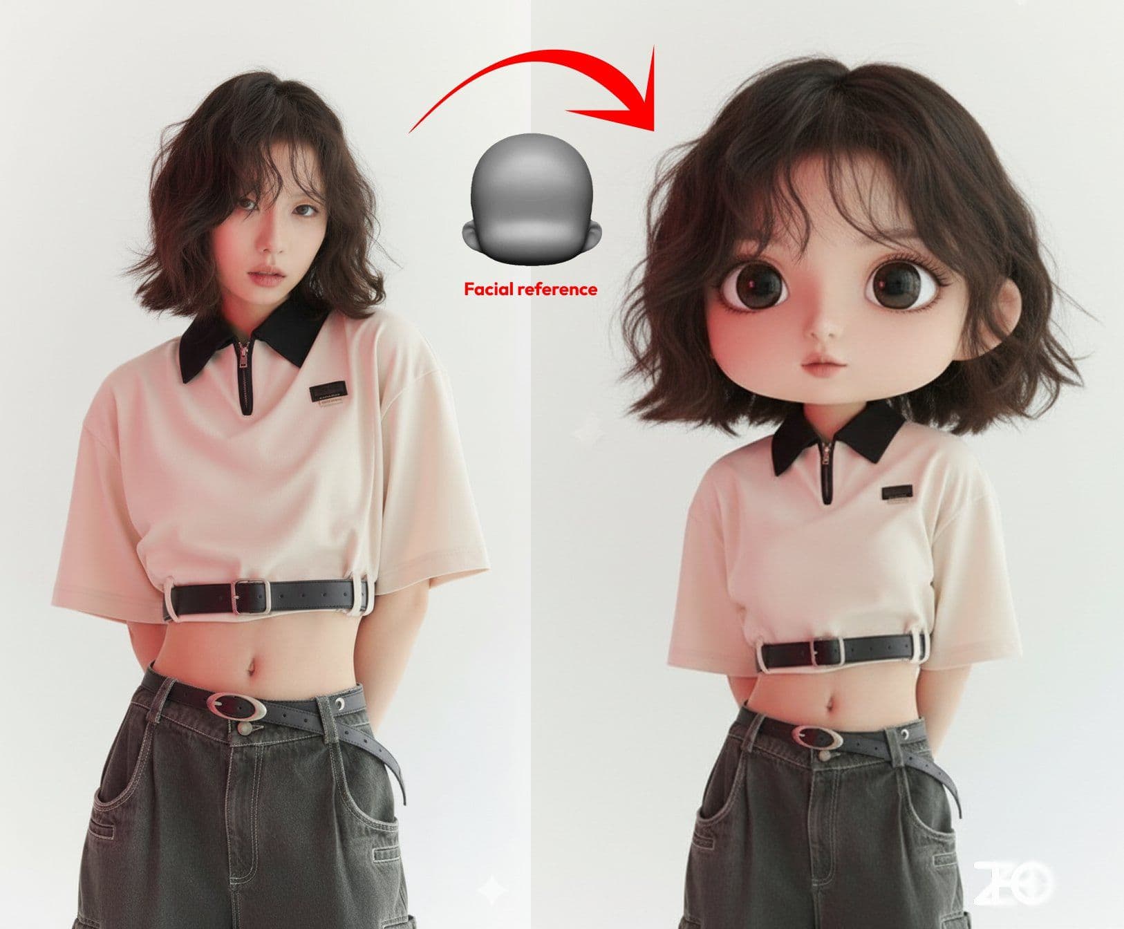 Character Face Shape Control — Generated result