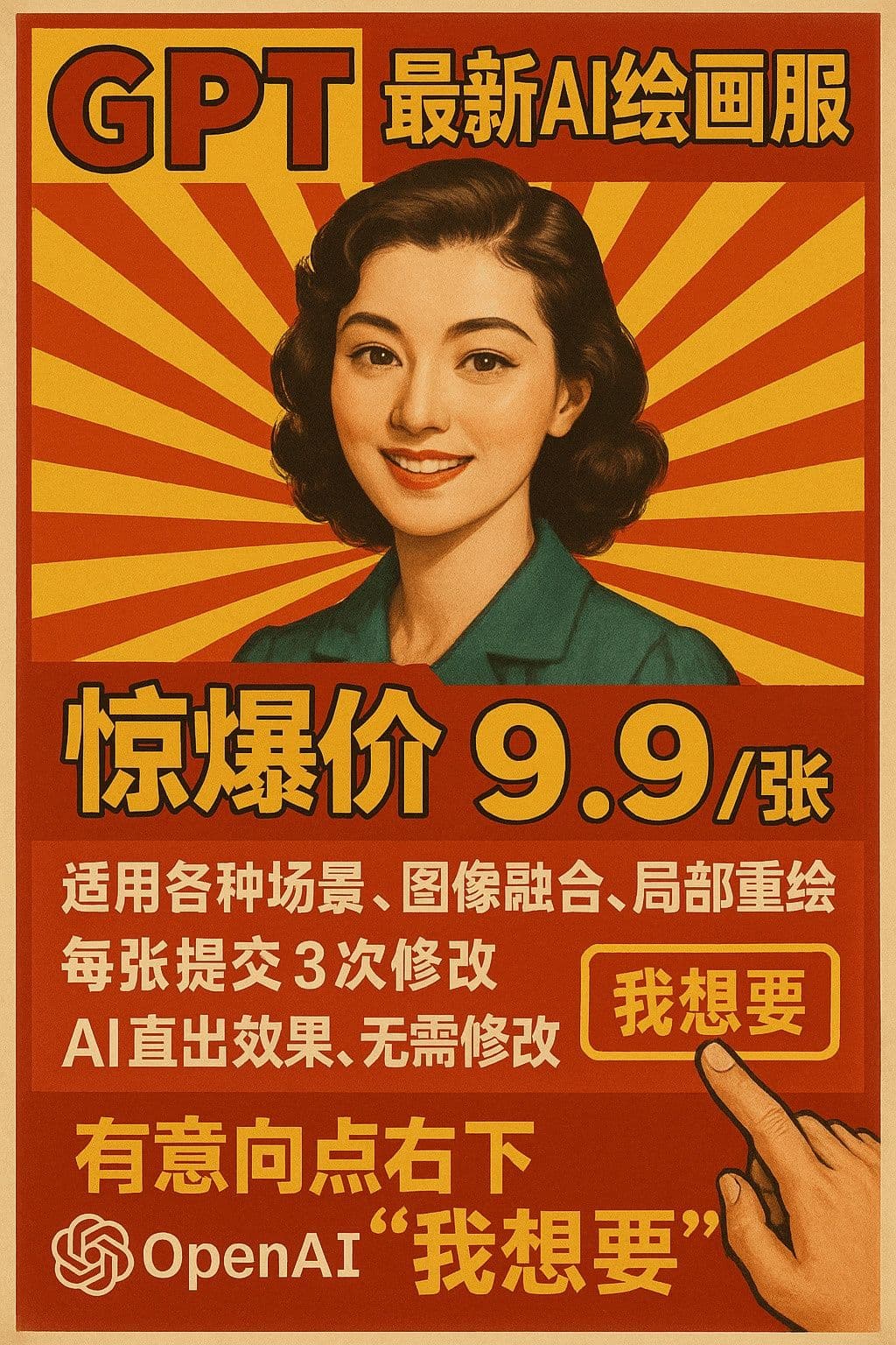 Retro Propaganda Poster — Generated result