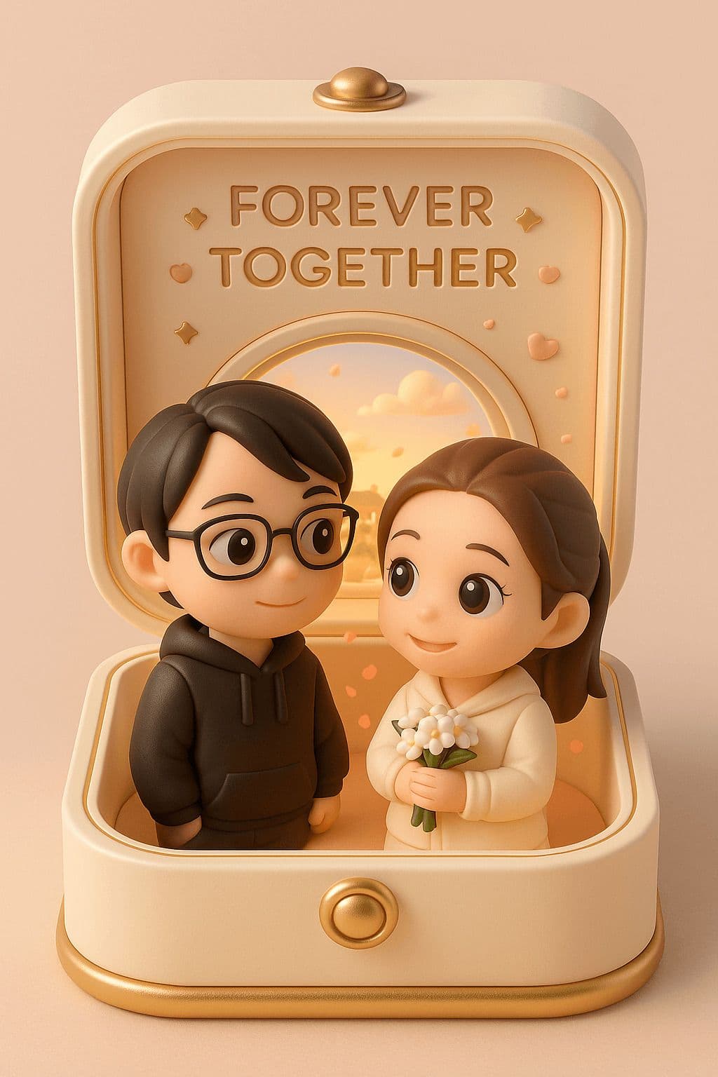 3D Couple Jewelry Box Ornament — Generated result