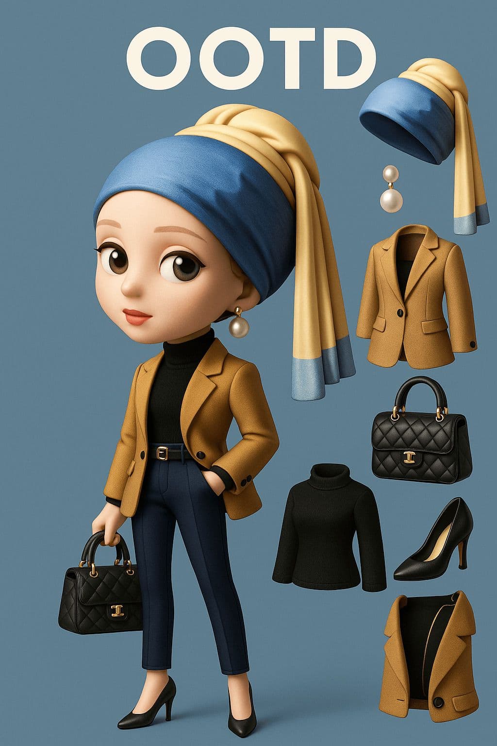 Famous Painting Character OOTD — Generated result