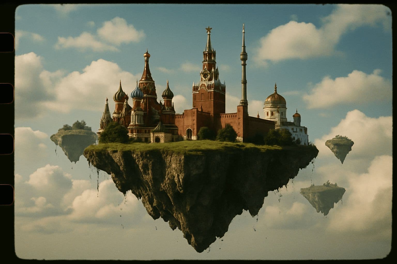 35mm Film Style Floating Island — Generated result