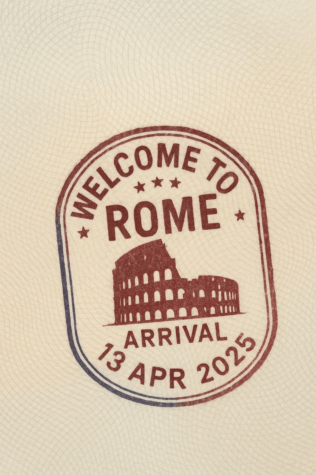 Passport Entry Stamp — Generated result