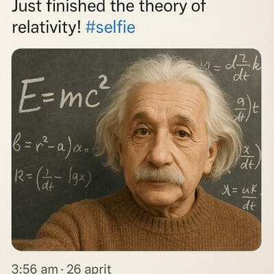 Fictional Tweet Screenshot (Einstein) - Output