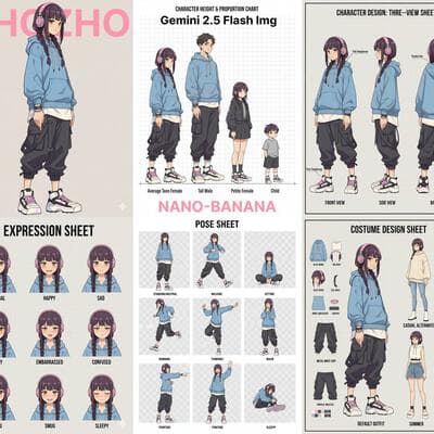 Generate Character Design Sheet - Output
