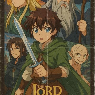 Nostalgic Anime-Style Movie Poster - Output
