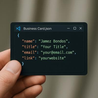 Code-Style Business Card - Output