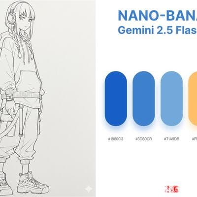 Color Palette Line Art Coloring - Input