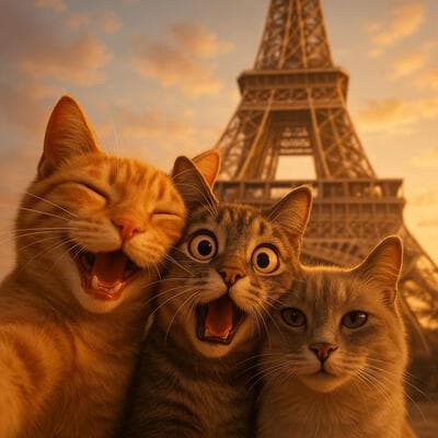 Three Animals and a Landmark Selfie - Output