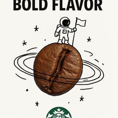 Creative Advertisement with Real Objects and Hand-drawn Doodles - Input