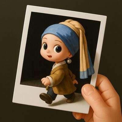3D Q-Style Character Photo Frame - Output