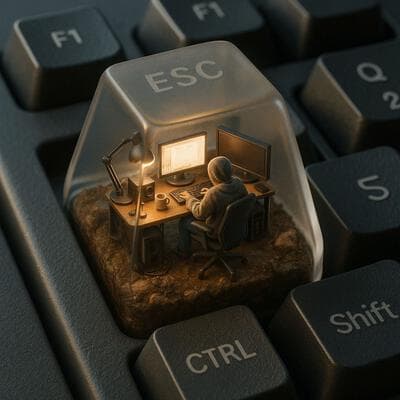 Keyboard ESC Keycap Miniature Diorama - Input