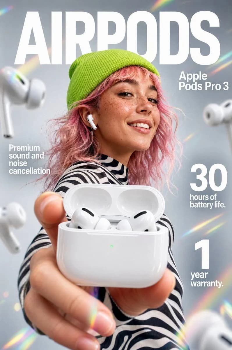 Futuristic Earbuds Ad