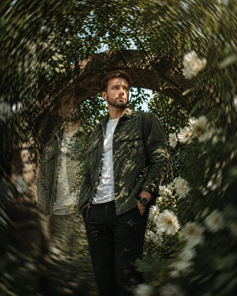 Surreal Garden Portrait — Generated result