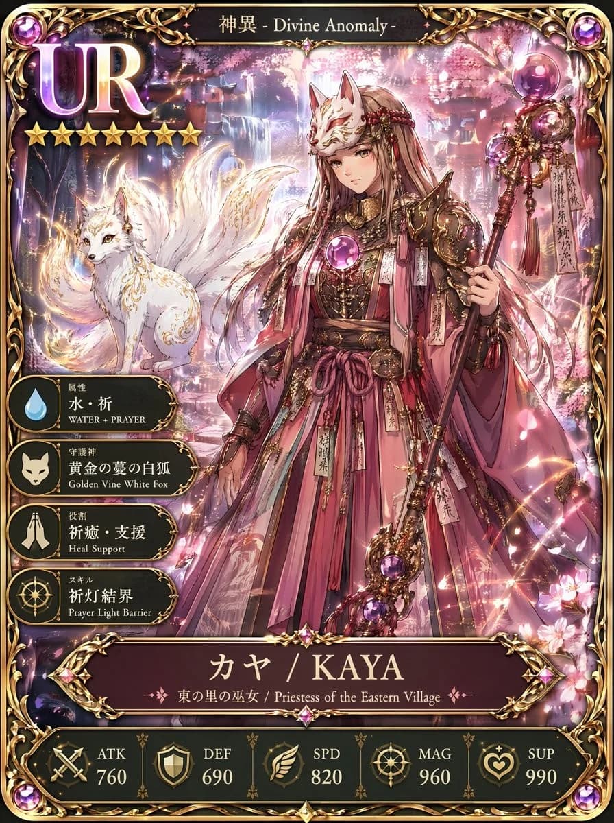 Fox Shrine Priestess Card