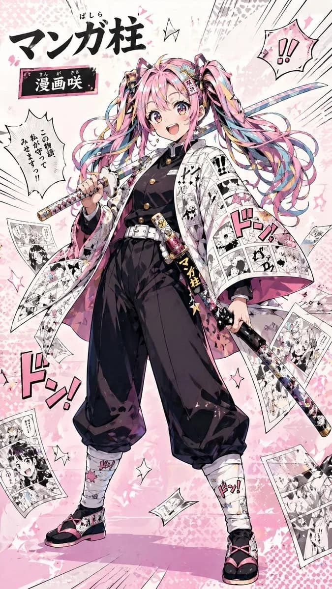 Manga Pillar Poster