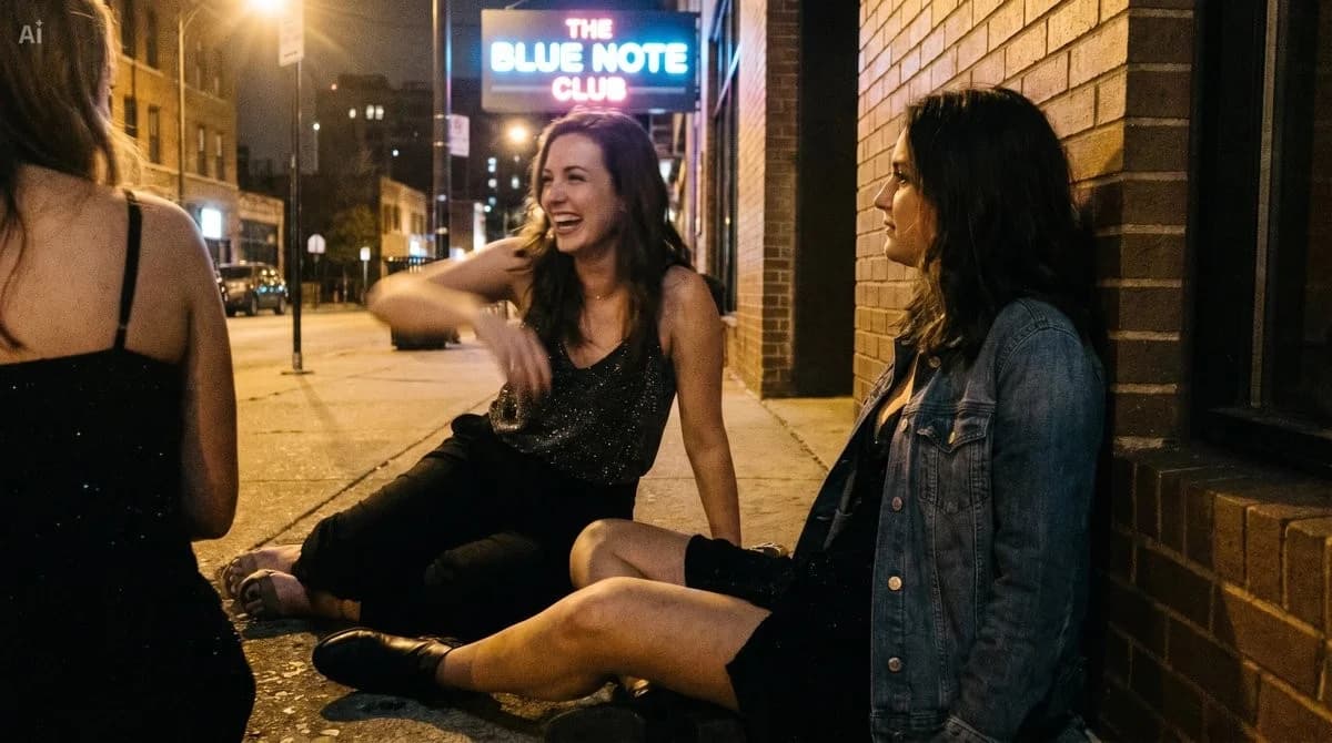 Nightclub Sidewalk Candid