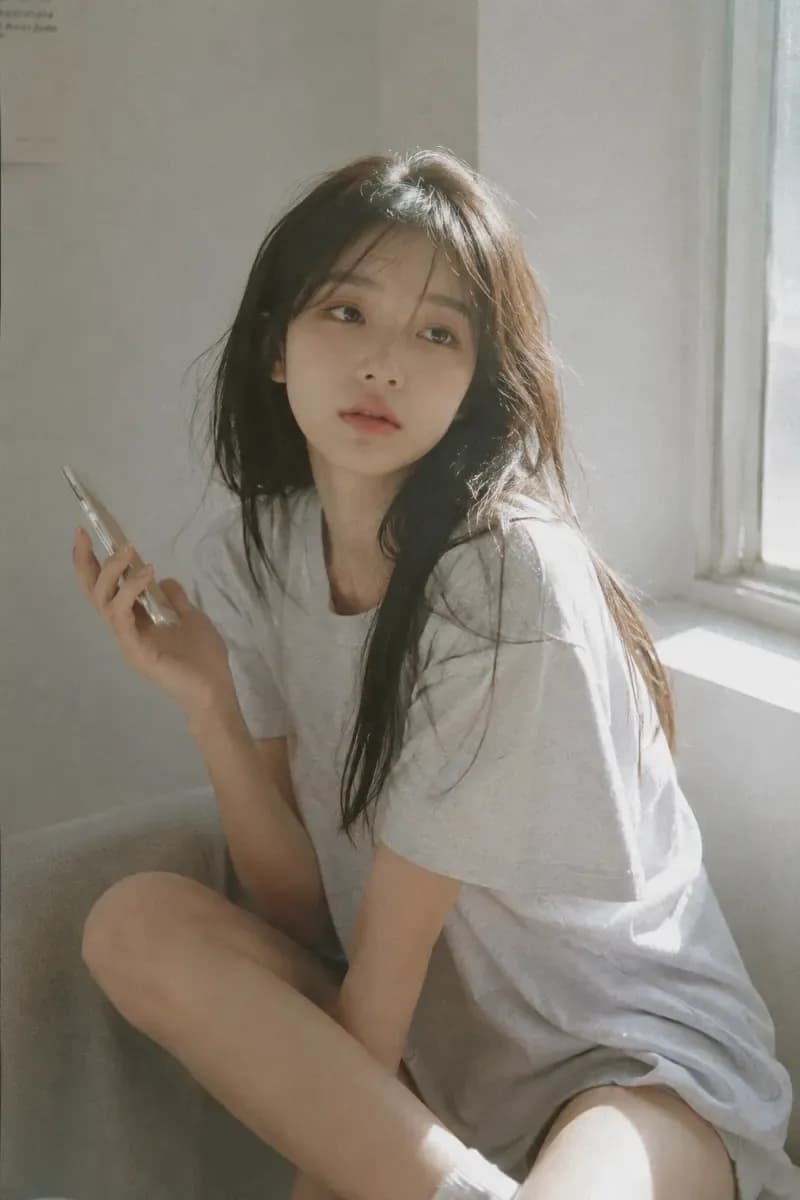 Japanese beauty lazy portrait