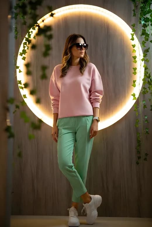 Relaxed Pastel Pink & Mint Fashion