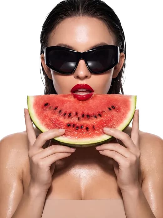 Studio High-Key Watermelon Babe — Generated result