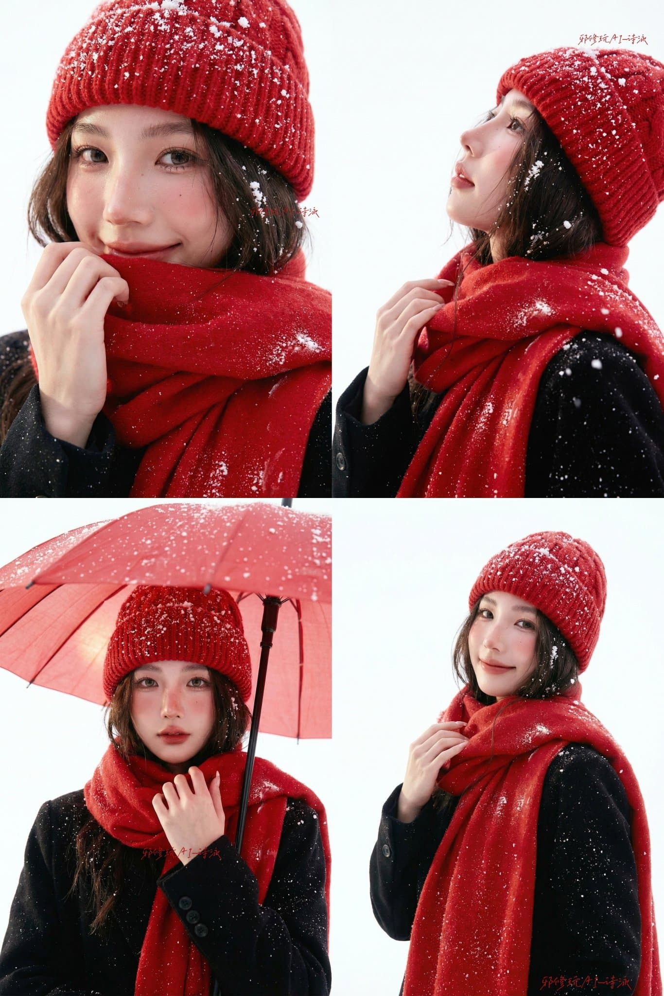 Professional Studio Portrait Christmas Winter Theme — Generated result