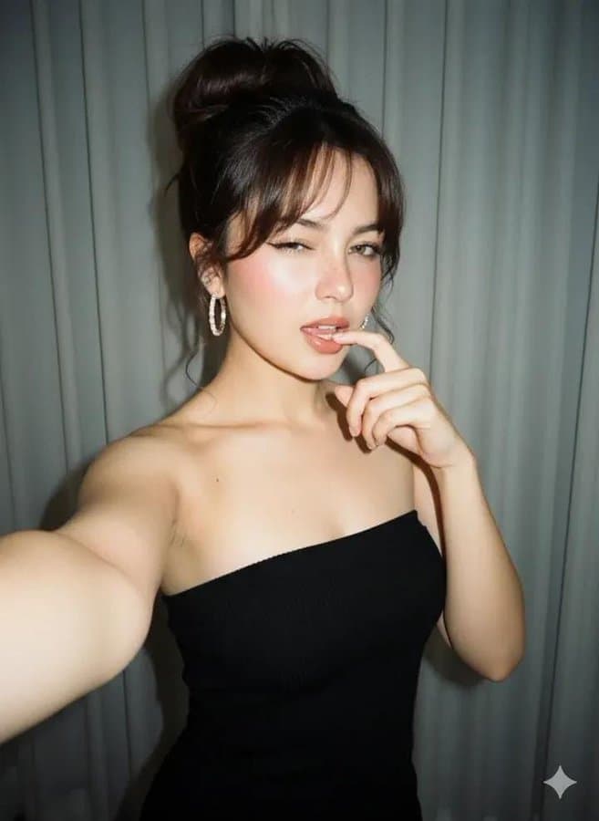 Woman's Close-Up Selfie in Room