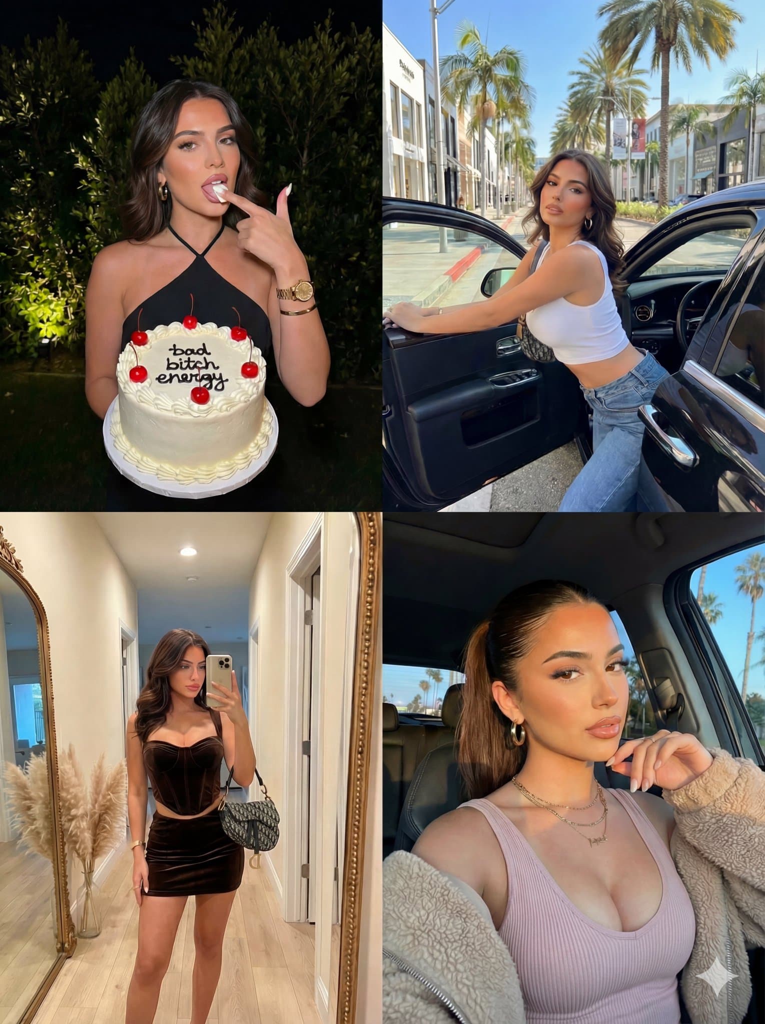 Girl's Four-Panel Photo