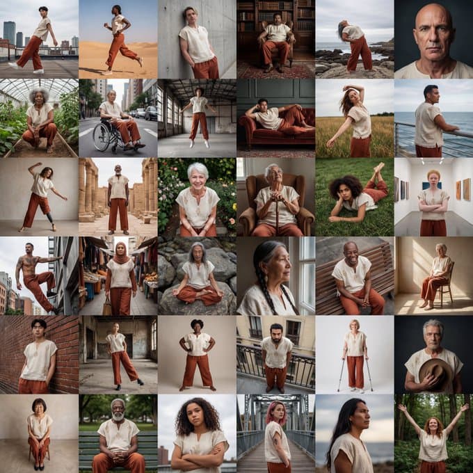 36 Portraits of People Wearing the Same Outfit
