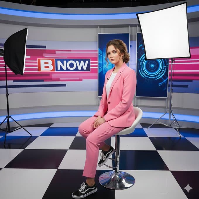 TV News Studio Set — Generated result