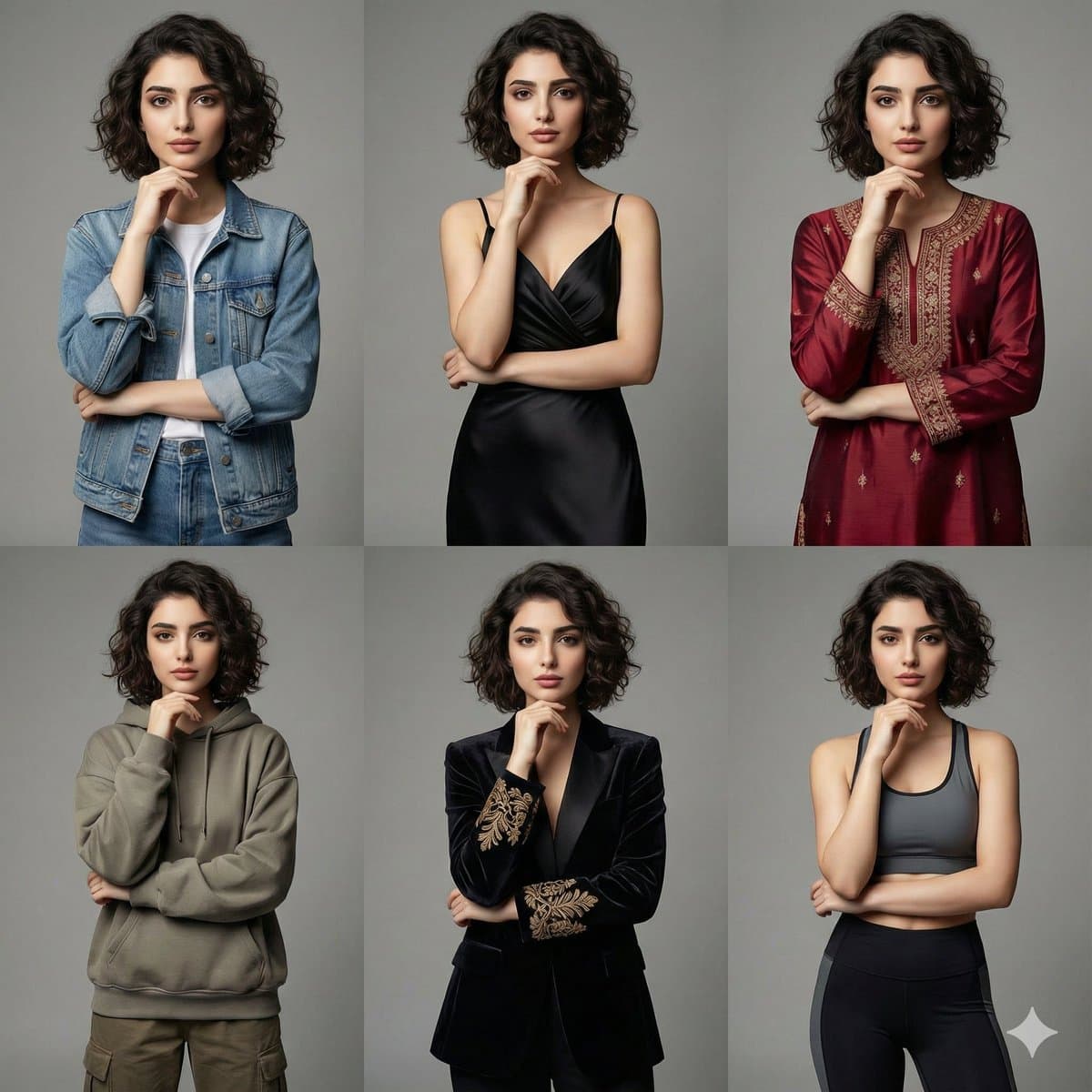Cinematic Fashion Grid — Generated result
