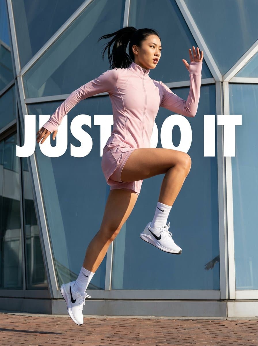 Woman Taking Off While Running — Generated result