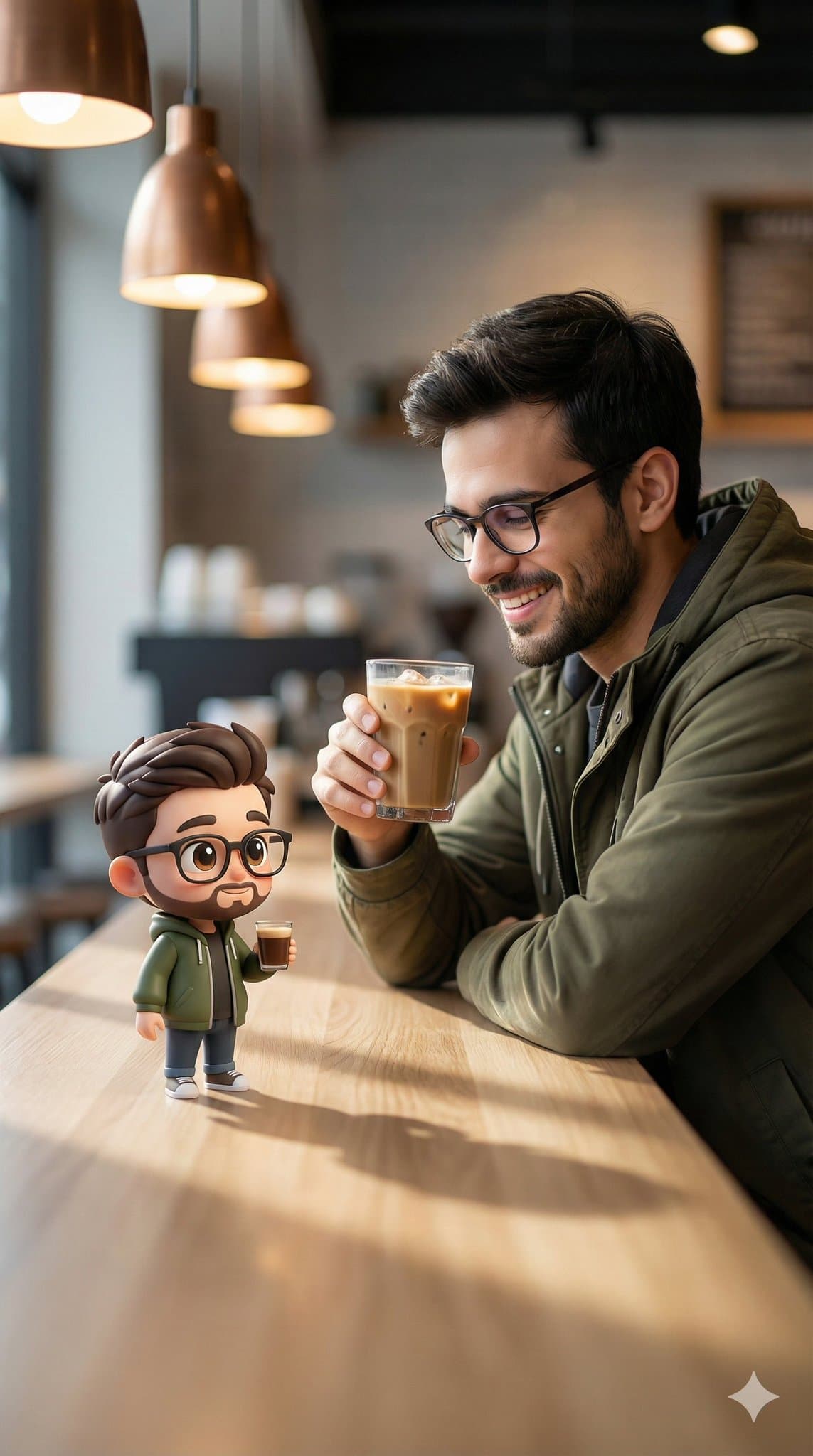 A Q Version Model Similar to the Person is Placed