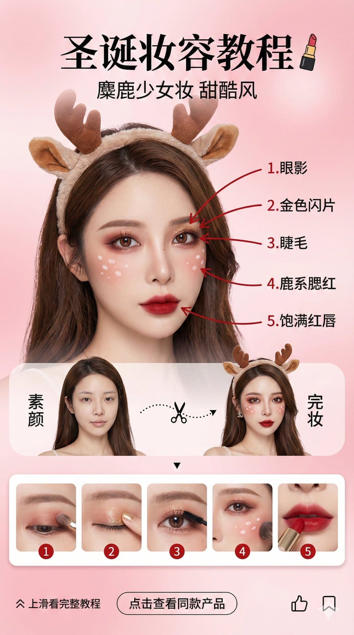 Christmas Special - Beauty Blogger Christmas Makeup Tutorial Interface