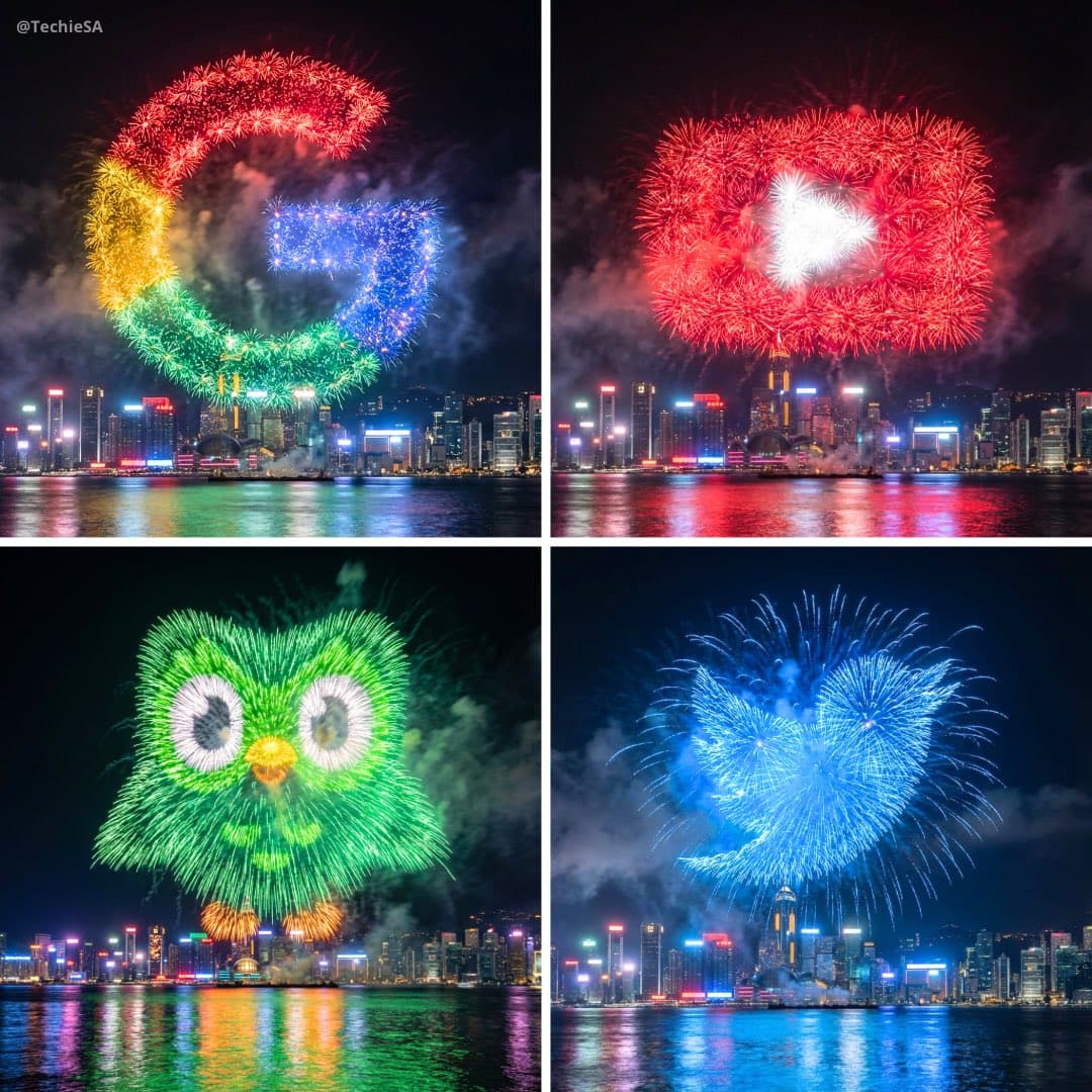 Spectacular Fireworks Over Cityscape Photo