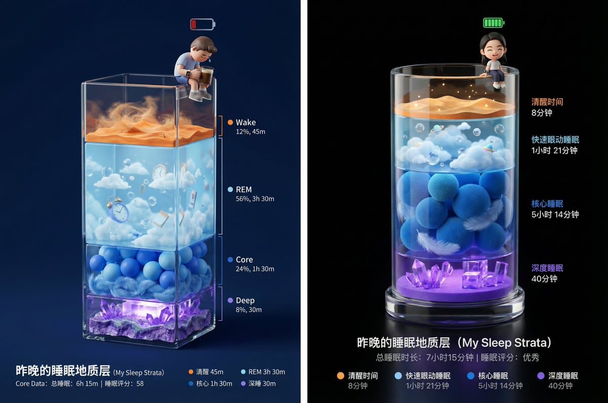 Cute Sleep Report Poster — Generated result