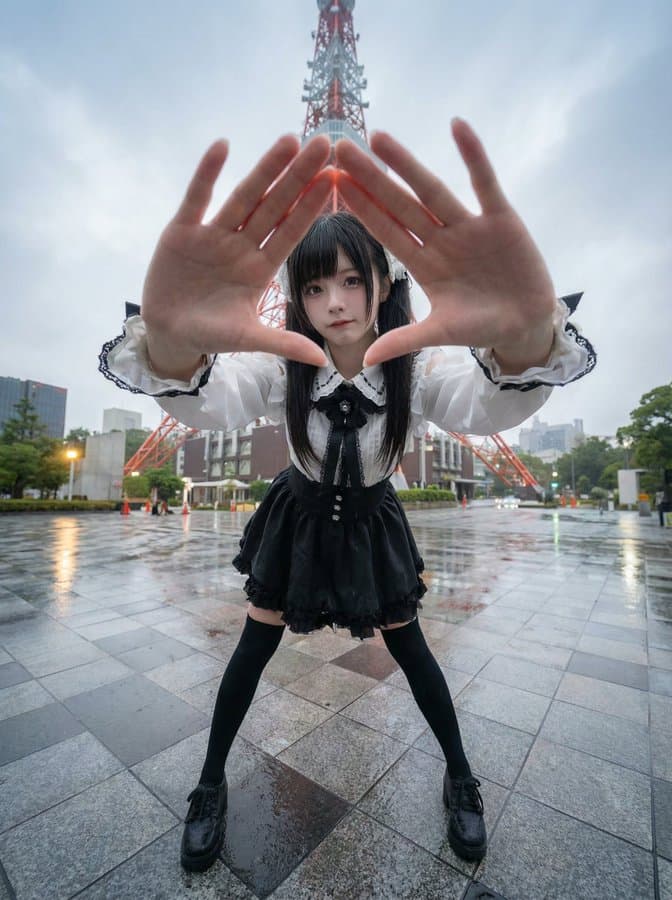 Gerando grades de nove painéis de poses de personagens — Generated result