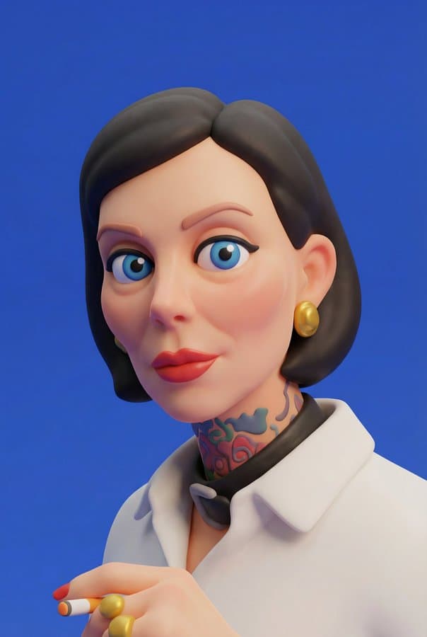 Transforming Subjects into Clay-Style 3D Characters — Generated result