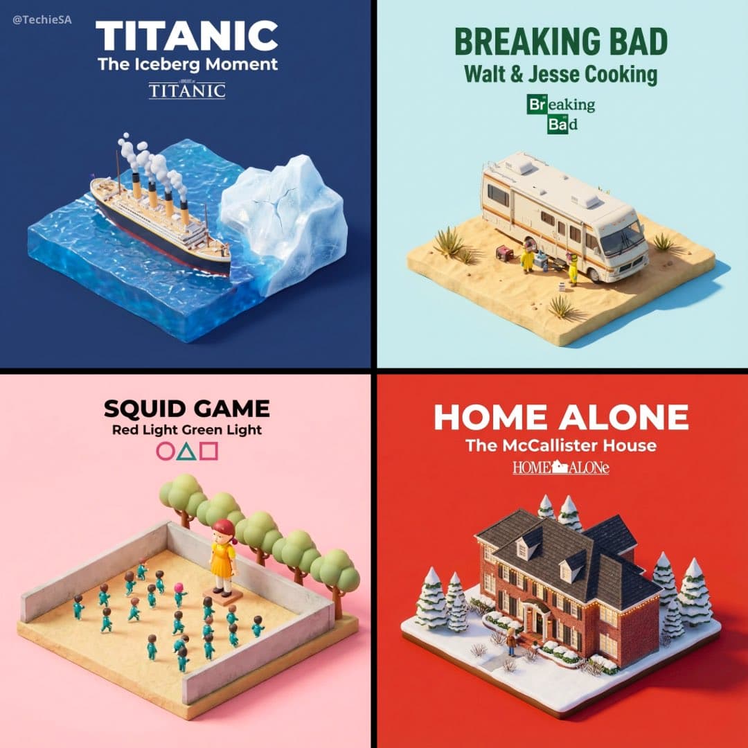 Miniature 3D Cartoon Scenes
