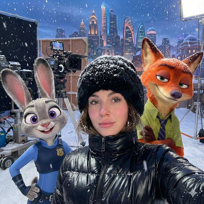 Selfie with a Star and Step onto Any Movie Set — Generated result