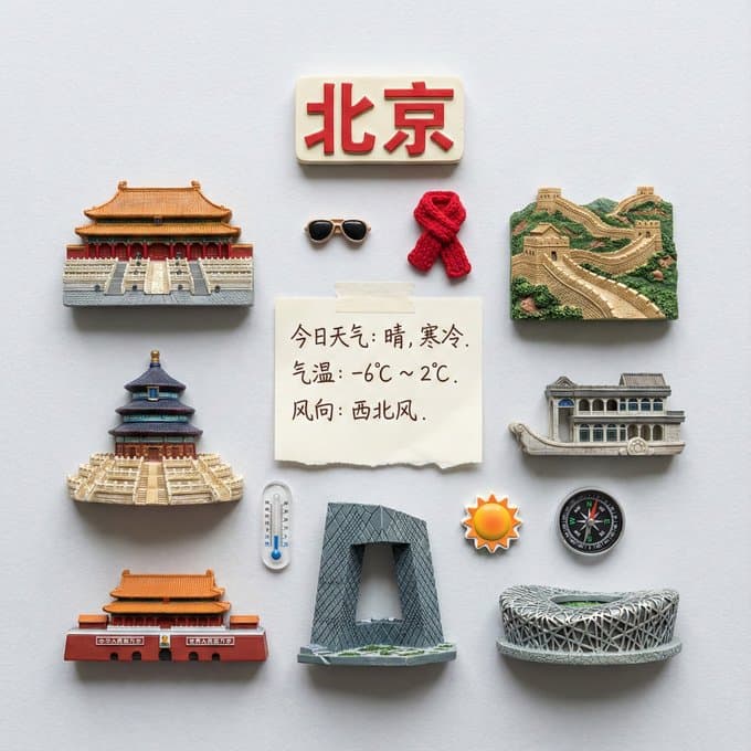 City Fridge Magnet