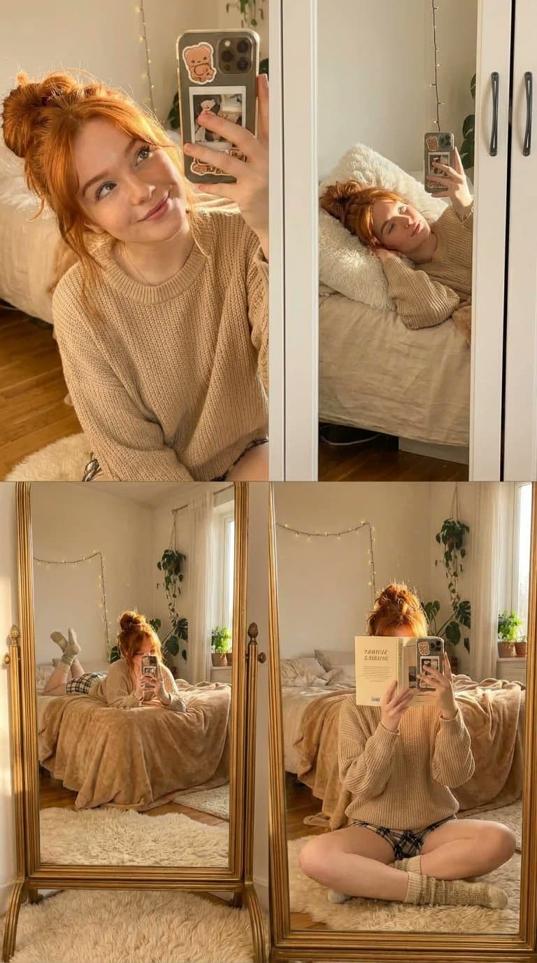 A Set of Exquisite Photo Collages Consisting of Four Pictures