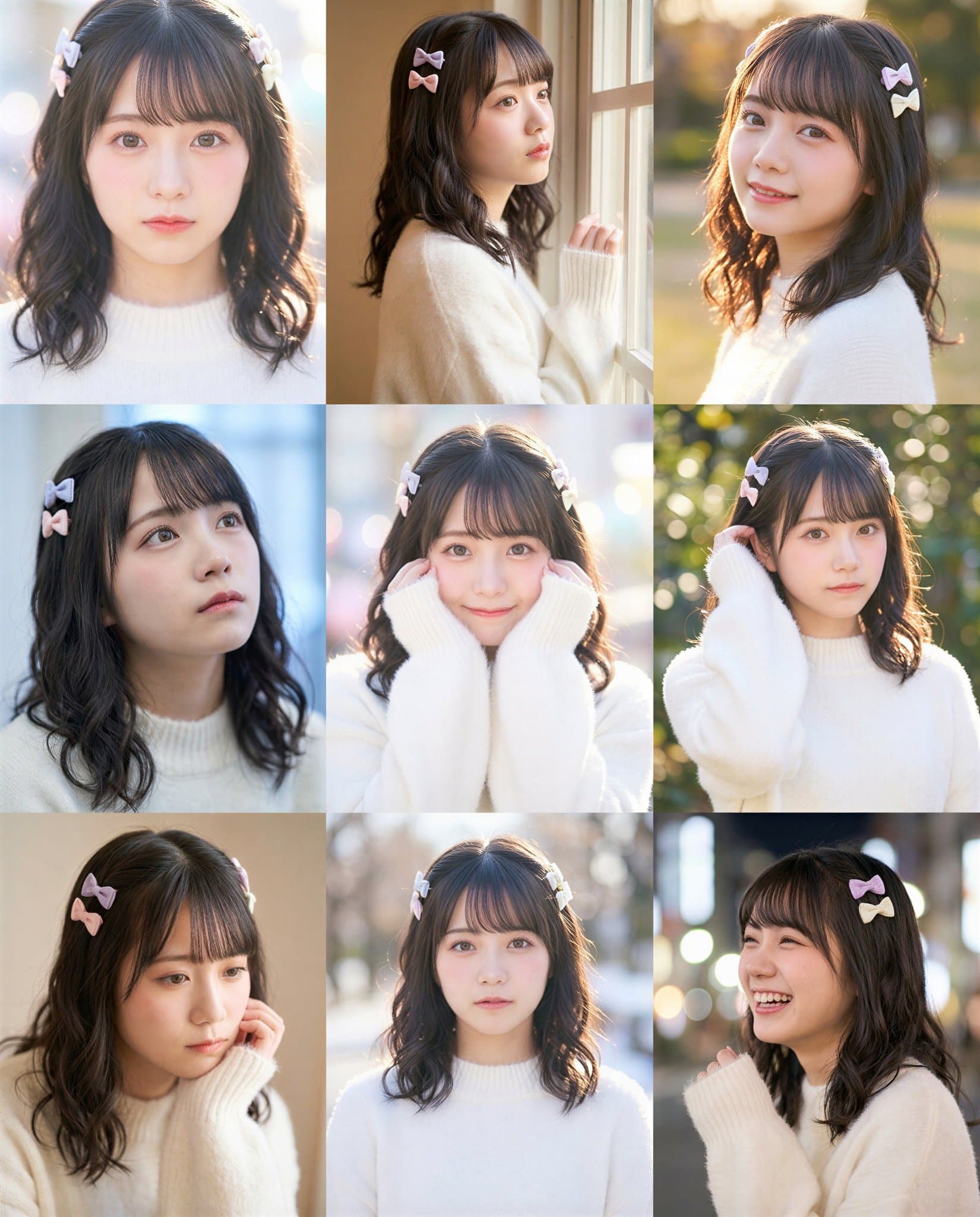 3x3 Grid Close-up Photos