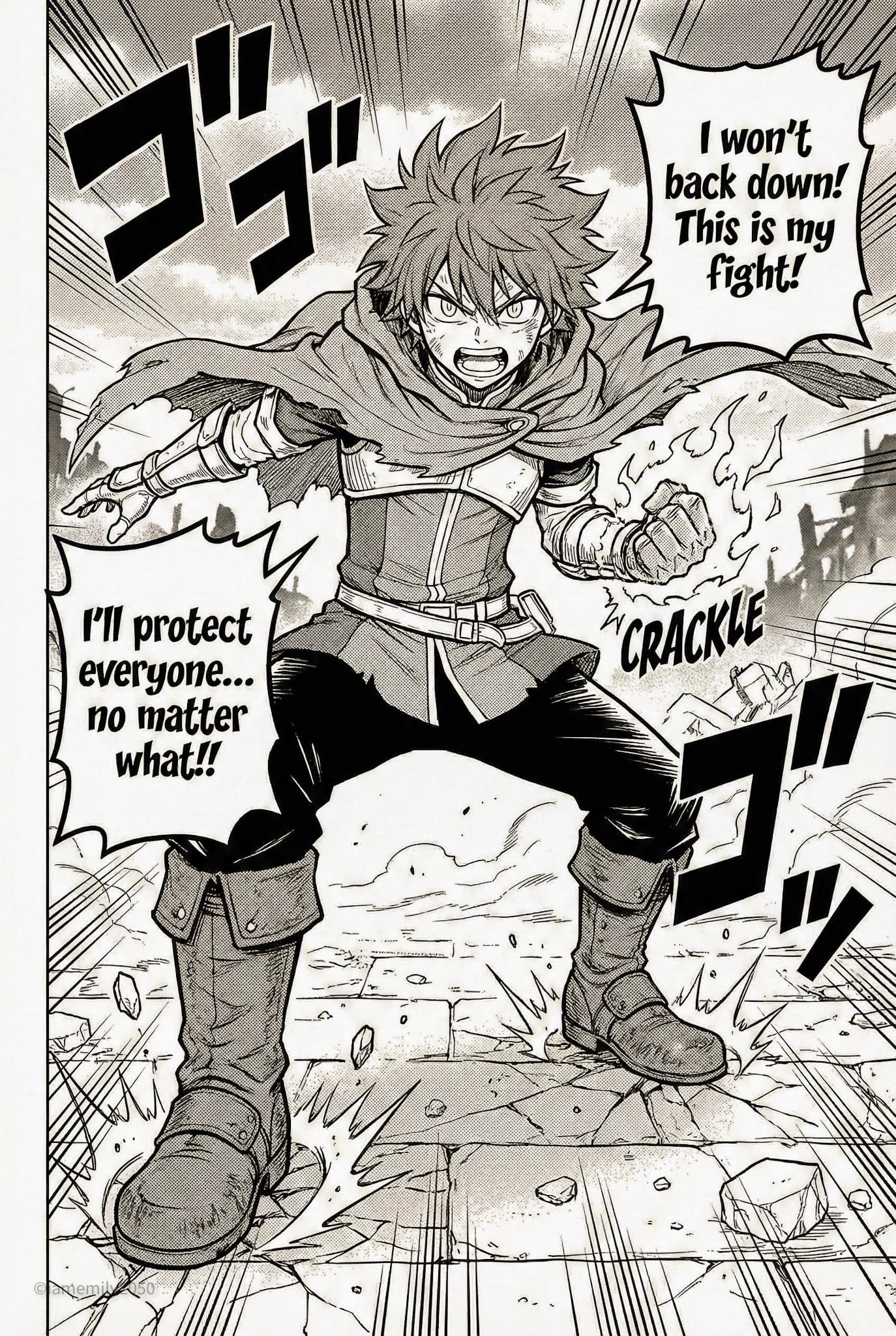 Moderne Teenager-Fantasy-Manga — Generated result