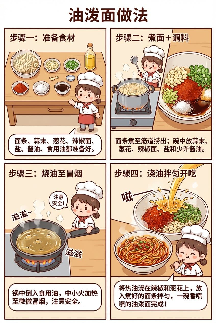 油泼面宫格漫画图 — Generated result