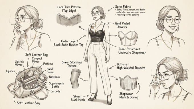 Hand-drawn Fashion Concept Deconstruction Diagram