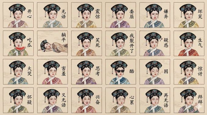Simulated Suzhou Embroidery Emoticons