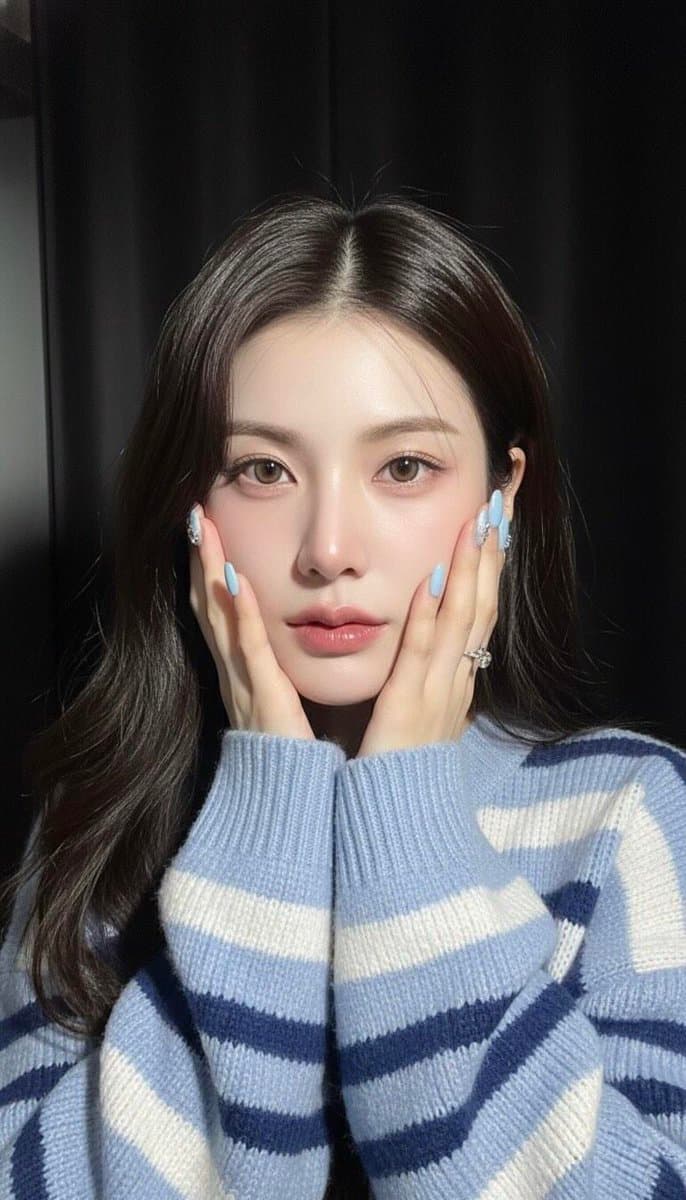 Realistic Close-up Selfie of a Young Woman