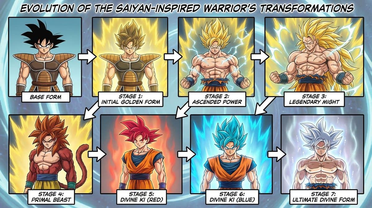 Super Saiyan Transformation Process — Generated result